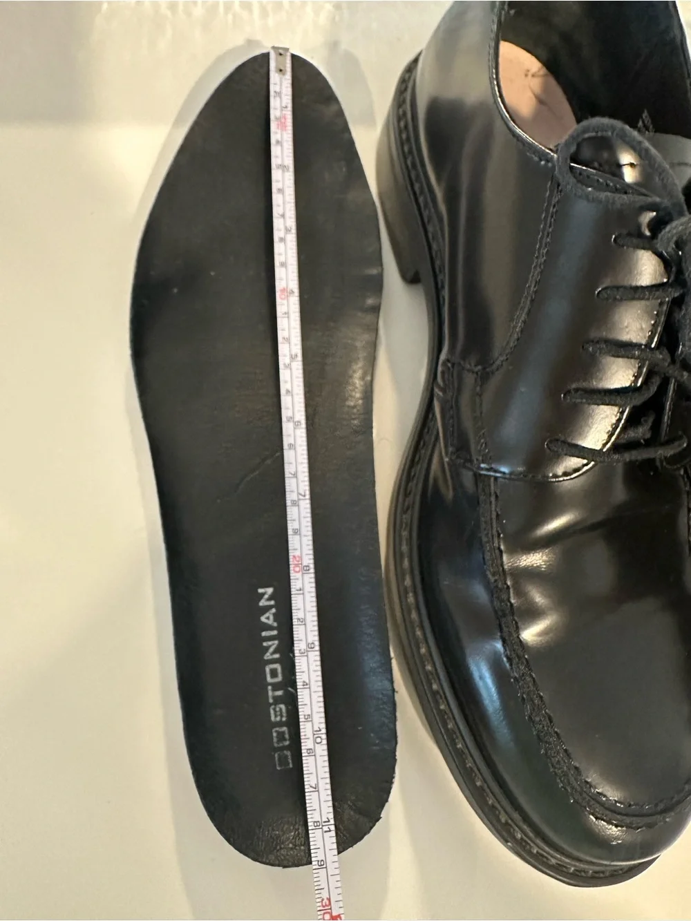 Bostonian Made in Italy Men's Black Leather Derby Shoes - Classic Lace-Up Sz 10